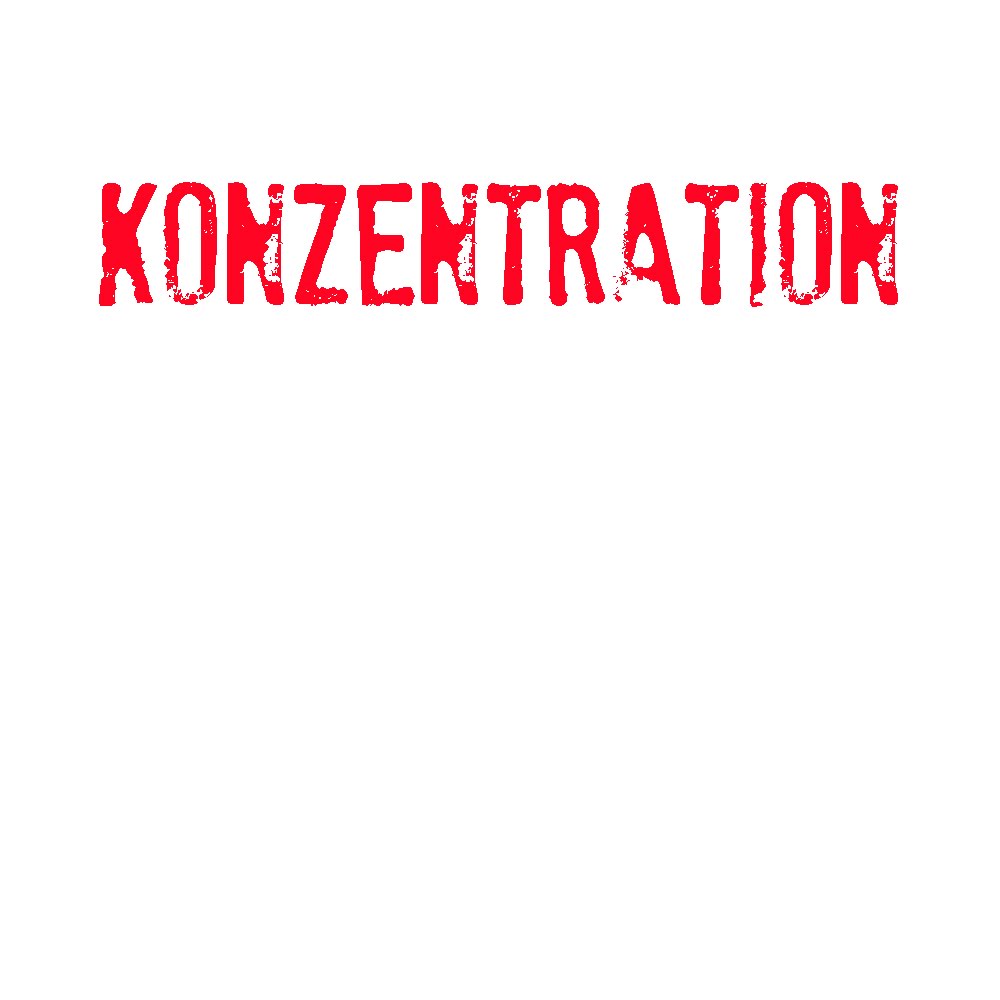 Rote Lettern: Konzentration